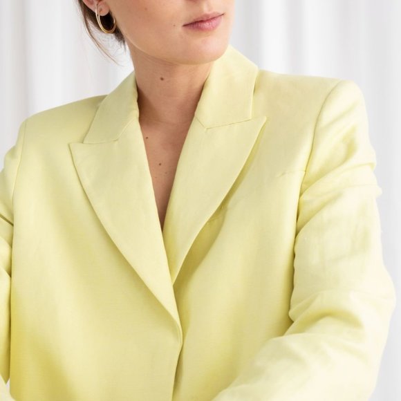 SOLD - & OTHER STORIES Oversized Linen Blazer 10 - Picture 7 of 7